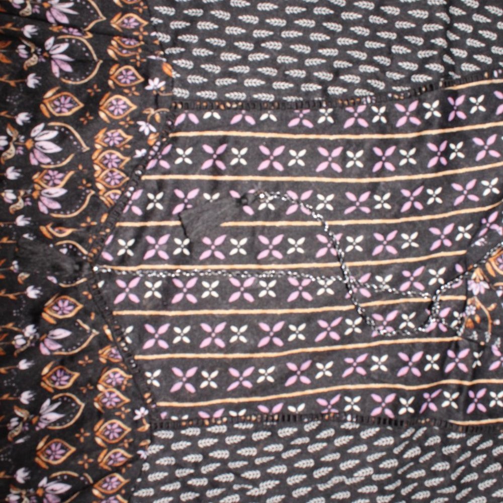 Style & Co Womans Plus Size 3X Bohemian Design Bell Sleeve Blouse Top Tassles - Picture 4 of 6